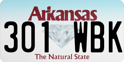 AR license plate 301WBK