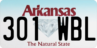 AR license plate 301WBL
