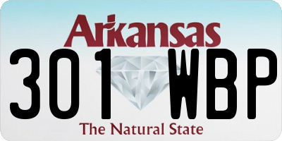 AR license plate 301WBP