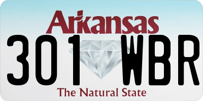 AR license plate 301WBR