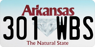 AR license plate 301WBS