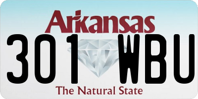 AR license plate 301WBU