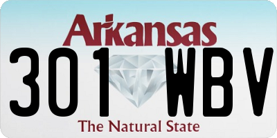AR license plate 301WBV