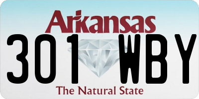AR license plate 301WBY