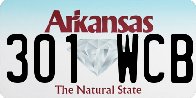 AR license plate 301WCB