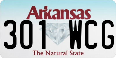 AR license plate 301WCG