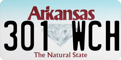 AR license plate 301WCH