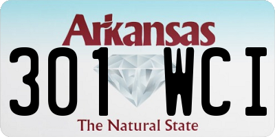 AR license plate 301WCI