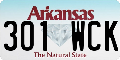 AR license plate 301WCK
