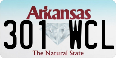 AR license plate 301WCL