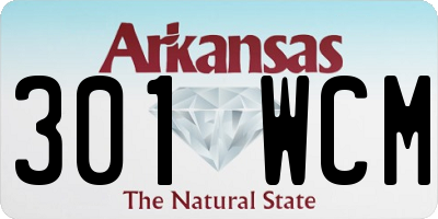 AR license plate 301WCM