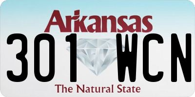 AR license plate 301WCN