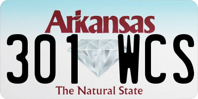 AR license plate 301WCS