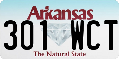 AR license plate 301WCT