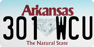 AR license plate 301WCU