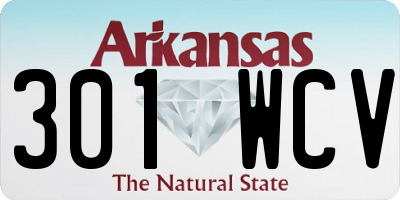 AR license plate 301WCV