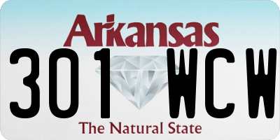 AR license plate 301WCW