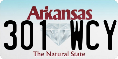 AR license plate 301WCY