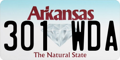 AR license plate 301WDA