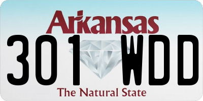 AR license plate 301WDD