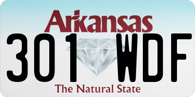 AR license plate 301WDF