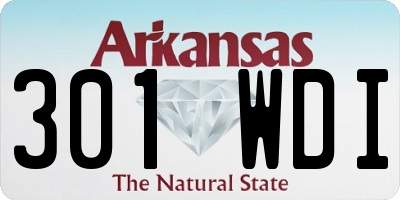 AR license plate 301WDI