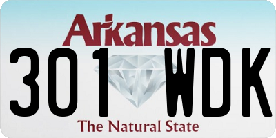 AR license plate 301WDK