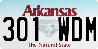 AR license plate 301WDM