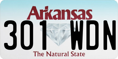 AR license plate 301WDN