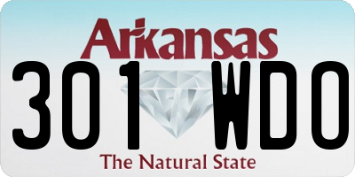 AR license plate 301WDO