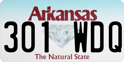 AR license plate 301WDQ