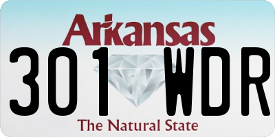 AR license plate 301WDR