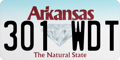 AR license plate 301WDT