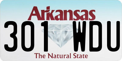AR license plate 301WDU
