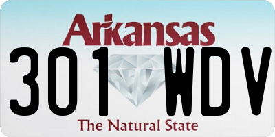 AR license plate 301WDV