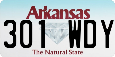 AR license plate 301WDY