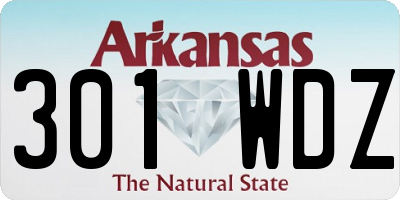 AR license plate 301WDZ