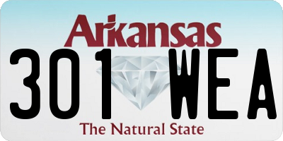 AR license plate 301WEA