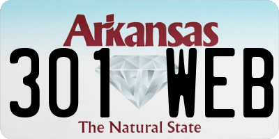 AR license plate 301WEB