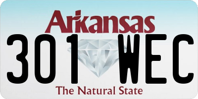 AR license plate 301WEC