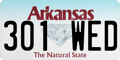 AR license plate 301WED