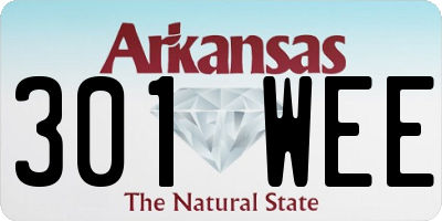 AR license plate 301WEE