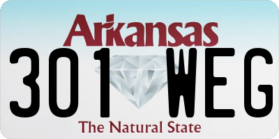 AR license plate 301WEG