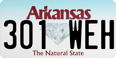 AR license plate 301WEH
