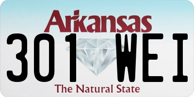 AR license plate 301WEI