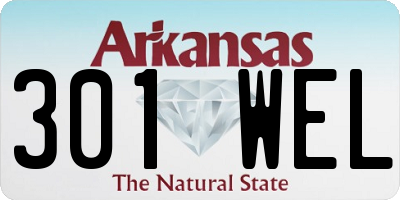 AR license plate 301WEL