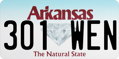 AR license plate 301WEN