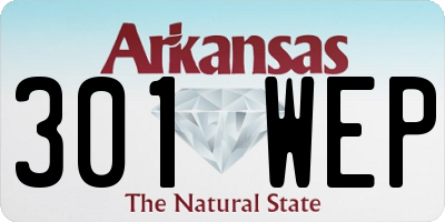 AR license plate 301WEP