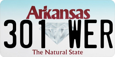 AR license plate 301WER