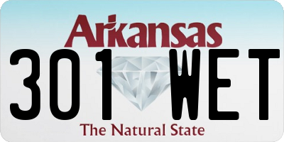 AR license plate 301WET